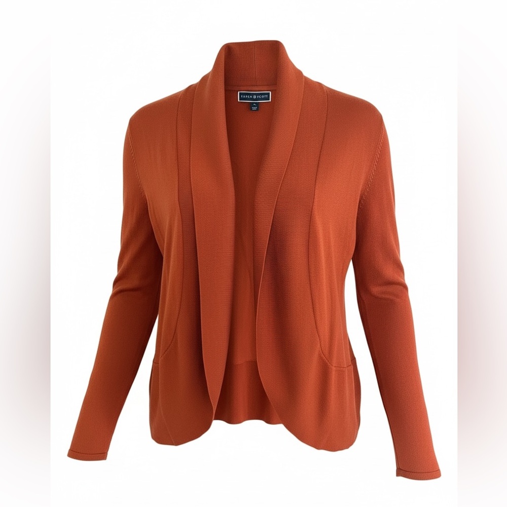 Karen Scott Women's Rust Cardigan - NWT Size XL